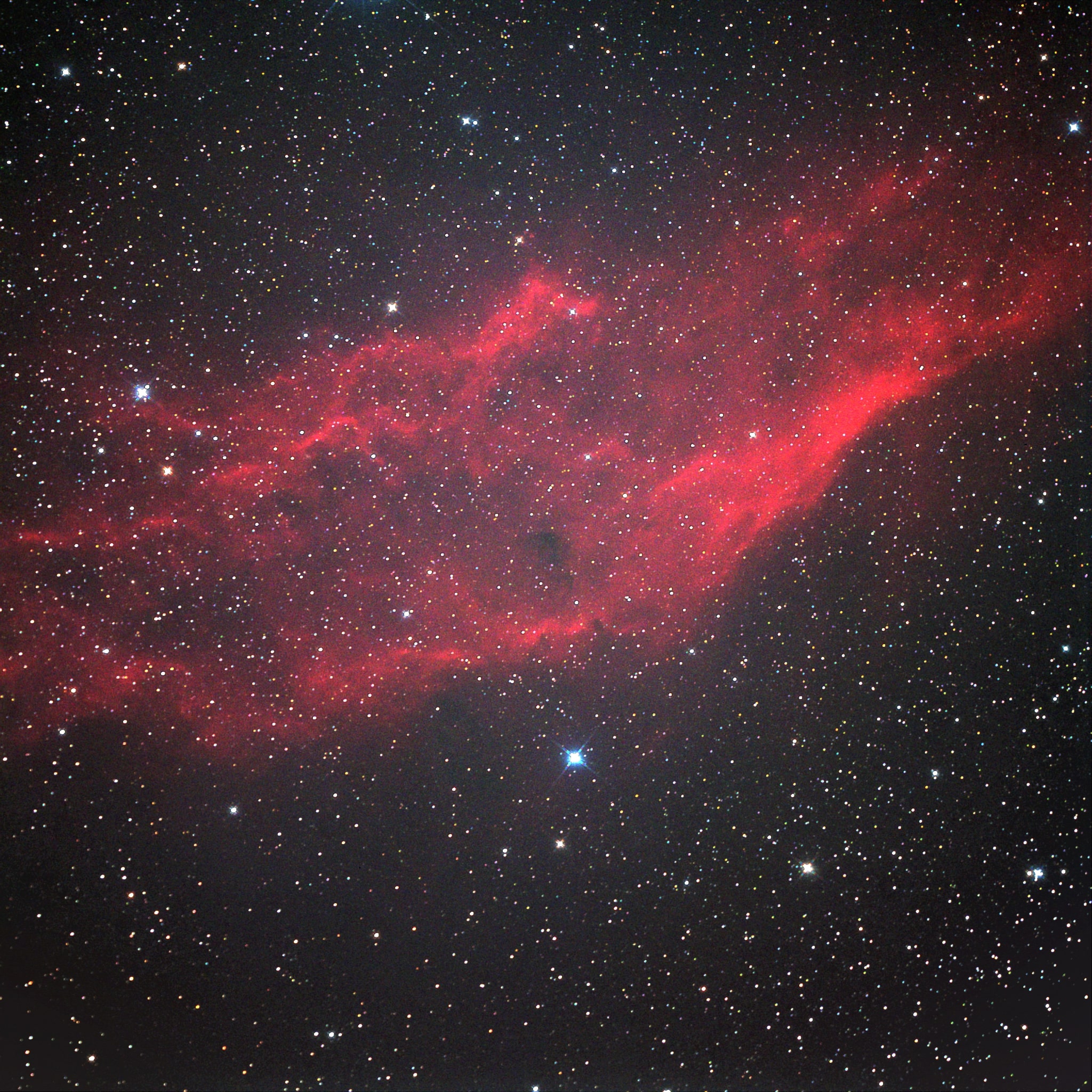 Ik moet toegeven dat ik afgelopen nacht wel de mooiste opname van NGC 1499 heb gemaakt. Ik had al ee