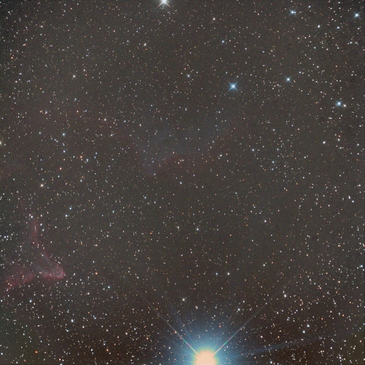 Dit zijn IC 59 en IC 63, eigenlijk te zwak en de vangspiegel begon ook al te beslaan. Deze opname is
