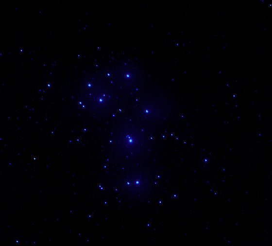 Hierbij het zelfde plaatje als de vorige keer gemaakt met 200 mm telelens t=30 sec ISO 1600 en F5,6