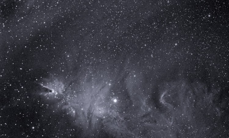 Dit is NGC 2264 of The Christmas Tree in Monoceros, waar vele mooie objecten in staan, ook gemaakt m