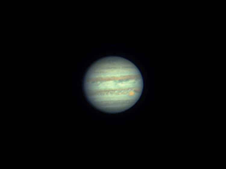 Het is weer gelukt om met de MEWLON dit fraaie plaatje van Jupiter af te leveren op 4 april 2015, me