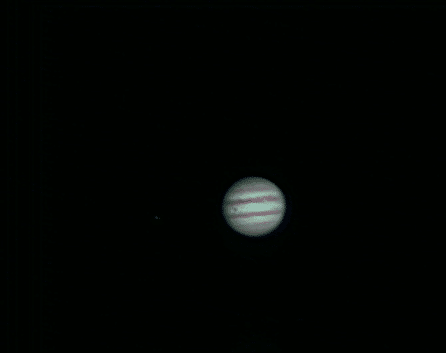 Hierbij een nieuwe bewerking van de foto van Jupiter van 14/7. Heb nu ca 1600 beelden bewerkt in Reg
