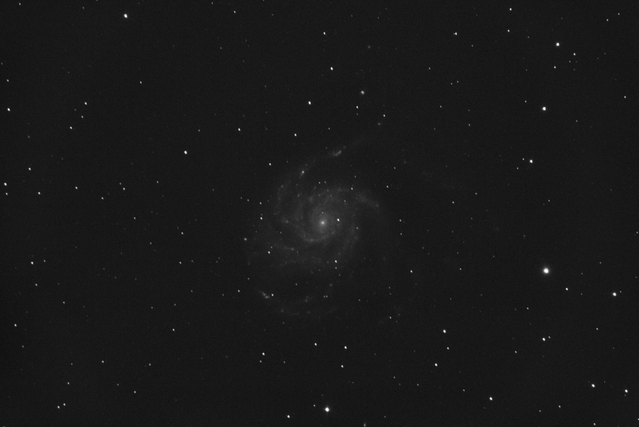 Een L image van M 101 van 7 juni 2015, Canon 7D MII ISO 3200, 120s, 25 frames gekalibreerd met 10 da