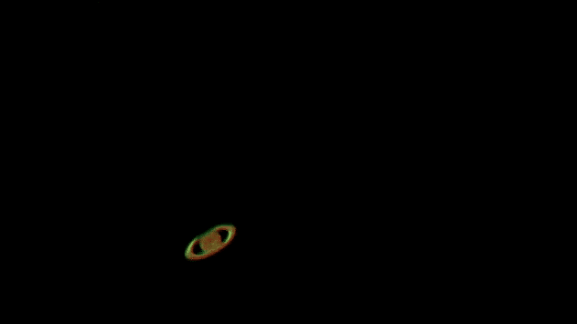 Nog een foto van Saturnus van vanmorgen om ca 0,20 uur . Deze opname is duidelijk minder dan 3 dagen