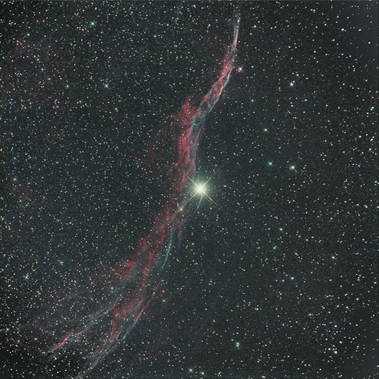 Dit is nog een opname van 7 juni van NGC 6960, dit vind ik een geweldige opname. Mooi die vertakking