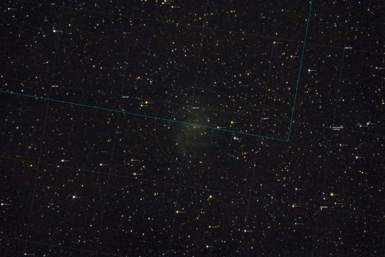 Dit is een image van NGC 6946 in Cepheus van 17/18 juli 2015, Canon 7D MII ISO 1600, 600s, 4 frames