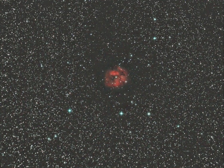 Het was zondagavond niks en ik heb voor niets twee kijkers buiten gehad, DE BS 250 en de FSQ 106mm.