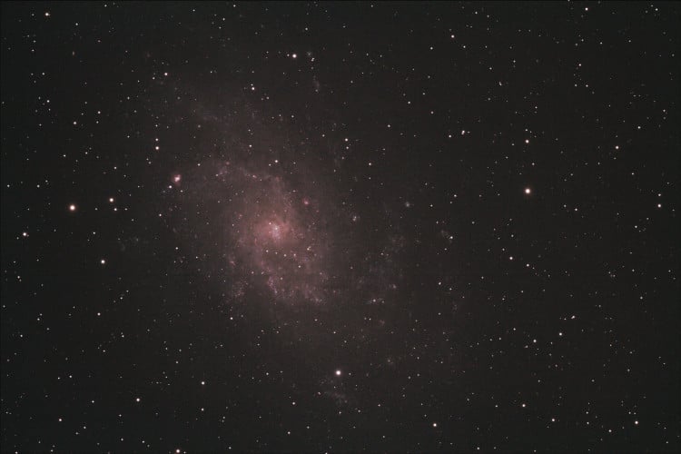 M 33. Esprit 150/F7.0 – Canon60Da – LPsP2 filter-iso1250 20 subs a 60s – 20 darks – 10 bias