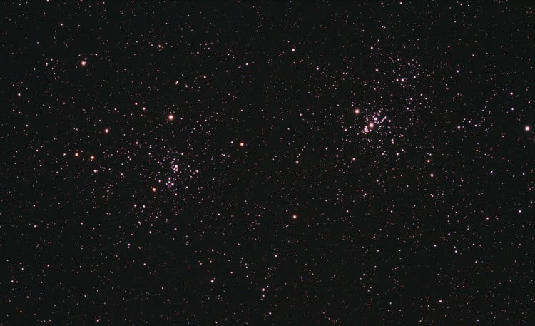 De “Double cluster” NGC869 en NGC884. Esprit 150/F7.0 – Canon60Da – LPsP2 filter-iso