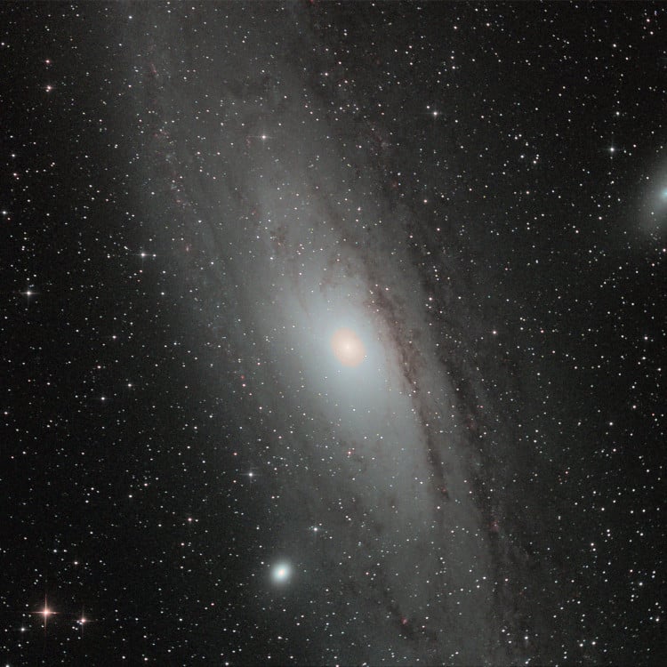 Ik dacht, dit wordt helemaal niks, maar toch nog wel aardig met 740mm brandpunt en met F 2.8 past er
