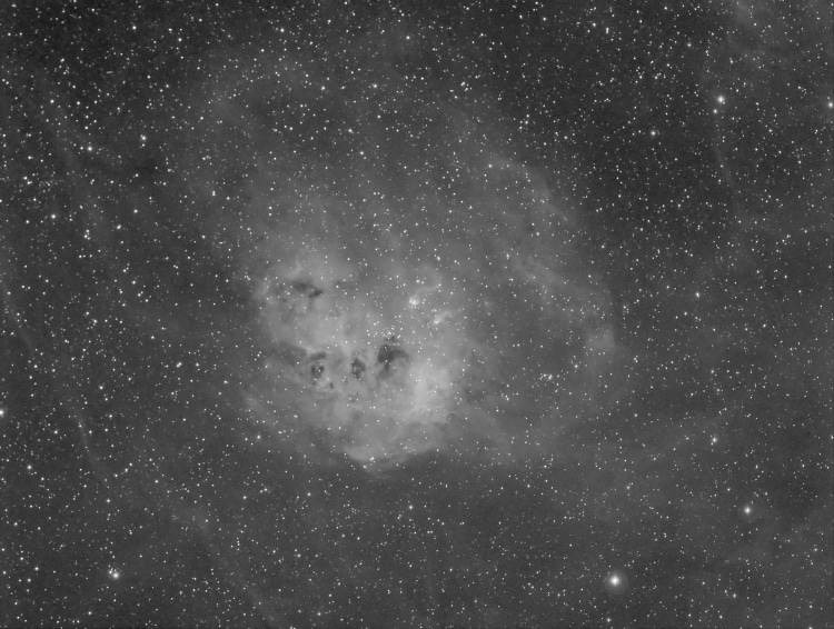 IC 410 in de Voerman wat langer belicht en het resultaat mag er zijn. Met de FSQ 106mm F 5 en de STT