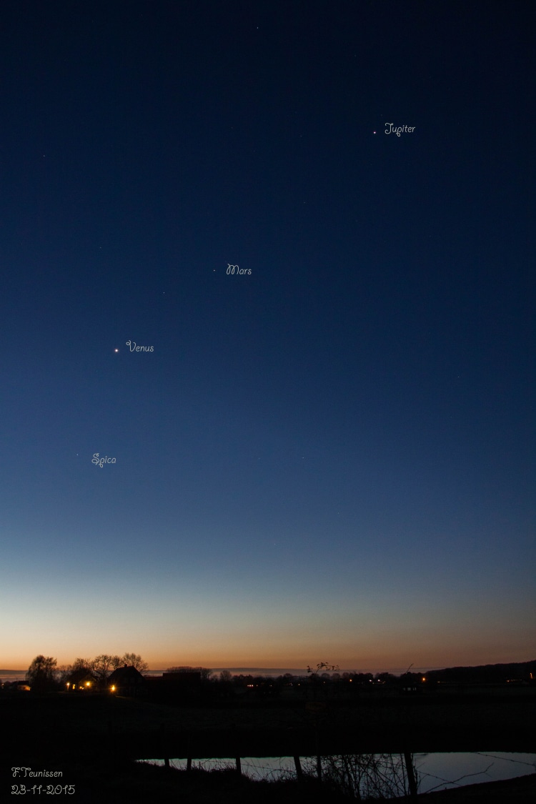 Goedemorgen! Vanochtend vroeg de frisse Ooijpolder in en heb deze opname gemaakt van drie planeten d