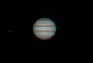 Twee opnamen gemaakt van Jupiter met de TOA 130 , ik had ook de 250mm Newton opgesteld maar de turbu