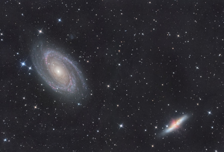 In februari heb ik in meerdere nachten M81 en M82 kunnen schieten. In eerste instantie had ik, met h
