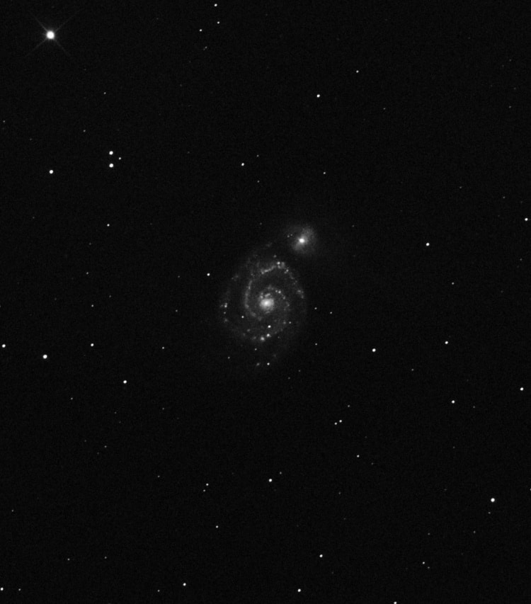 Ik hoop jullie niet met mijn M51 H-Alpha data te vervelen. Maar ben aardig bezig met kijken hoe ik d