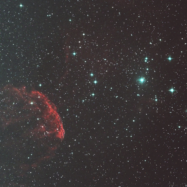 Dit is een opname van IC 443 in Gemini, de eerste is bewerkt in DDP en de tweede normaal in RGB zond
