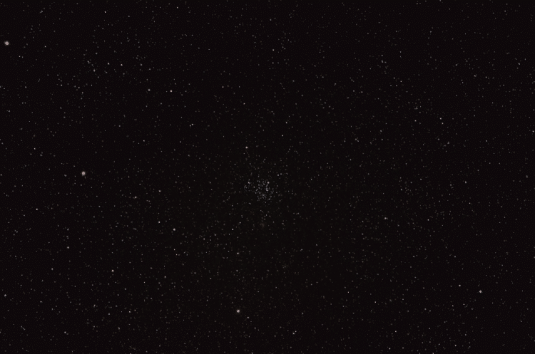 Nog een opname van afgelopen vrijdagavond met mijn 200 mm telelens van M35 in de Tweelingen. LPF fil