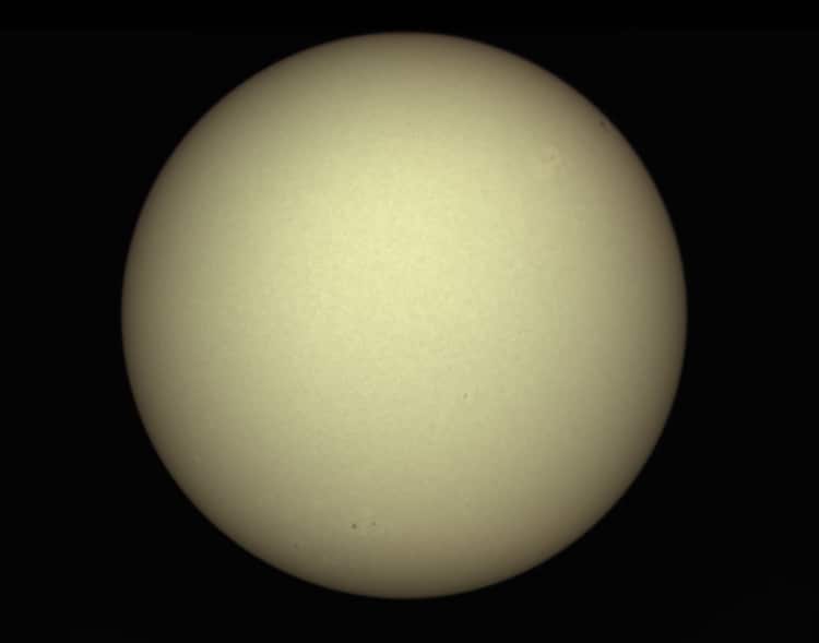In voorbereiding op de Mercurius transitie werd het tijd om überhaupt de zon (voor het eerst) vast 