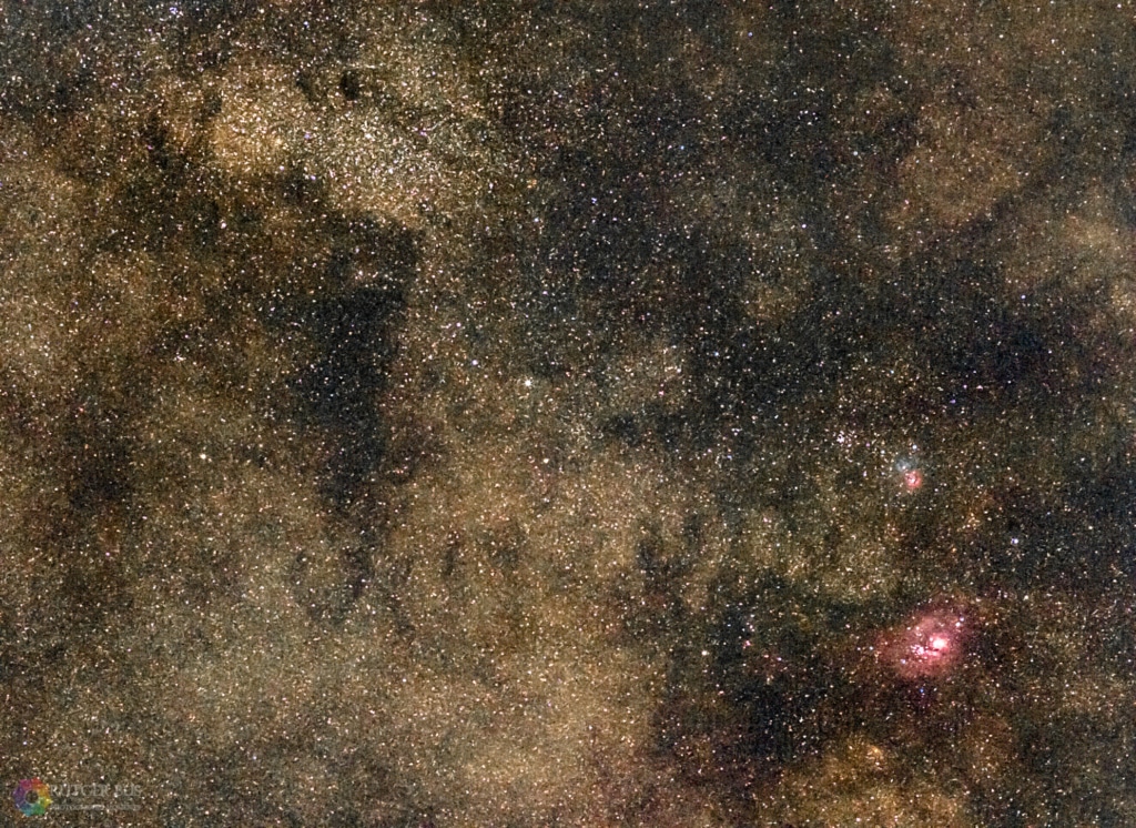 Rho Ophiuchi complex was niet echt een succes. Ik kreeg met ISO200 op 30seconden om 24:00 snachts no