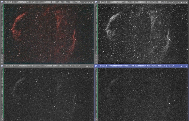 Dit zou toch niet mogelijk moeten zijn? Normaal haal je alleen het rood kanaal uit een DSLR opname g