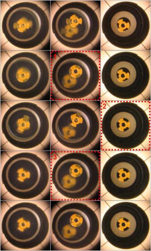 De procedure zoals in bovenstaande animatie, middels foto's
