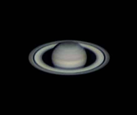 Saturnus gisterenavond. De condities waren goed, zelden zo’n goede mix van seeing en transpara