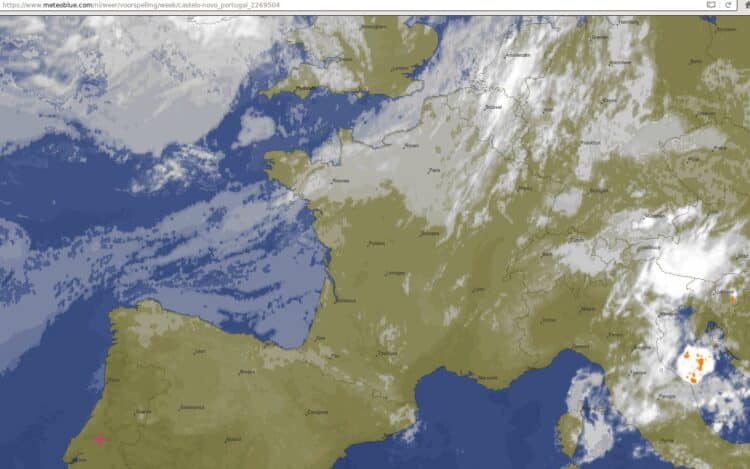 Wolkenradar? Ik ken alleen satellietweergave, zoals deze in Meteoblue met toelichting: “Deze a