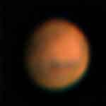 20160717-21:53UT Mars en Saturnus Opnamen van Mars en Saturnus bij iets betere astronomische weersom