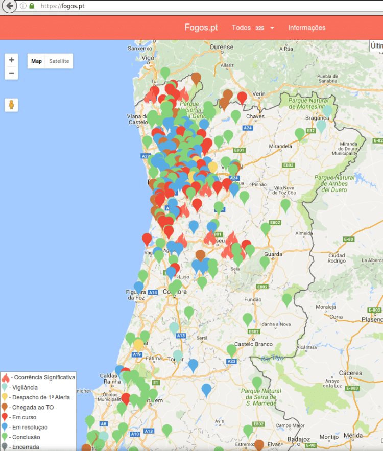 De Perseidencamera mag vannacht zijn gang gaan, maar met alle bosbranden in het Noorden van Portugal