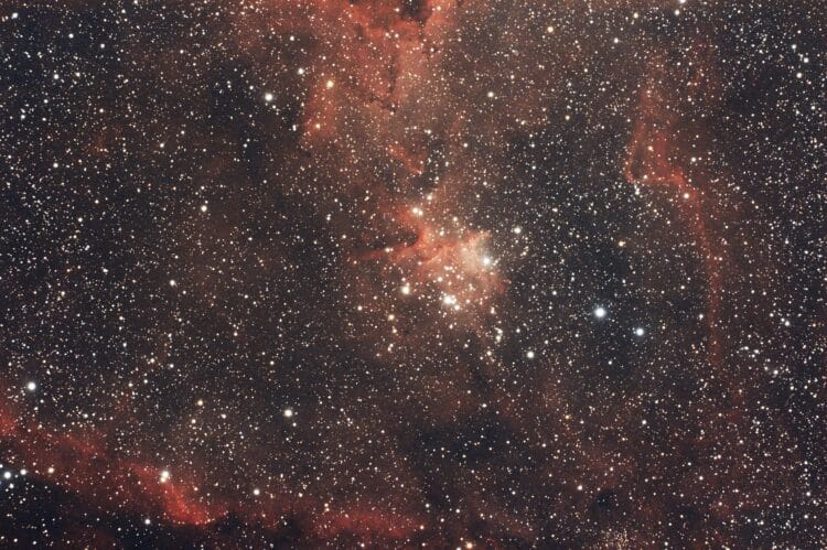 20160924-2104/IC1805-Melotte15 in the “Heart Nebula” Nevel bestaande uit geïoniseerd wa