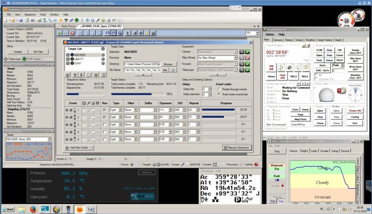 Bummer, sequence aborted…. De Cloudwatcher zag dat het niet goed meer was en heeft alles in pa