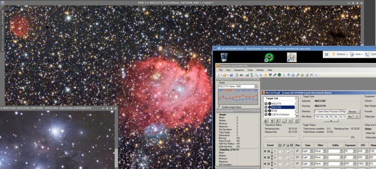 Aankomende nacht zal de 11e (!) heldere opvolgende nacht worden voor data verzameling van NGC2174 ( 