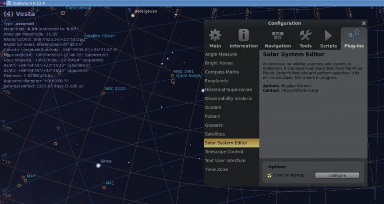 Stellarium werd steeds trager, zelfs op mijn Core i7 met een boel RAM geheugen. Dat bleek te worden