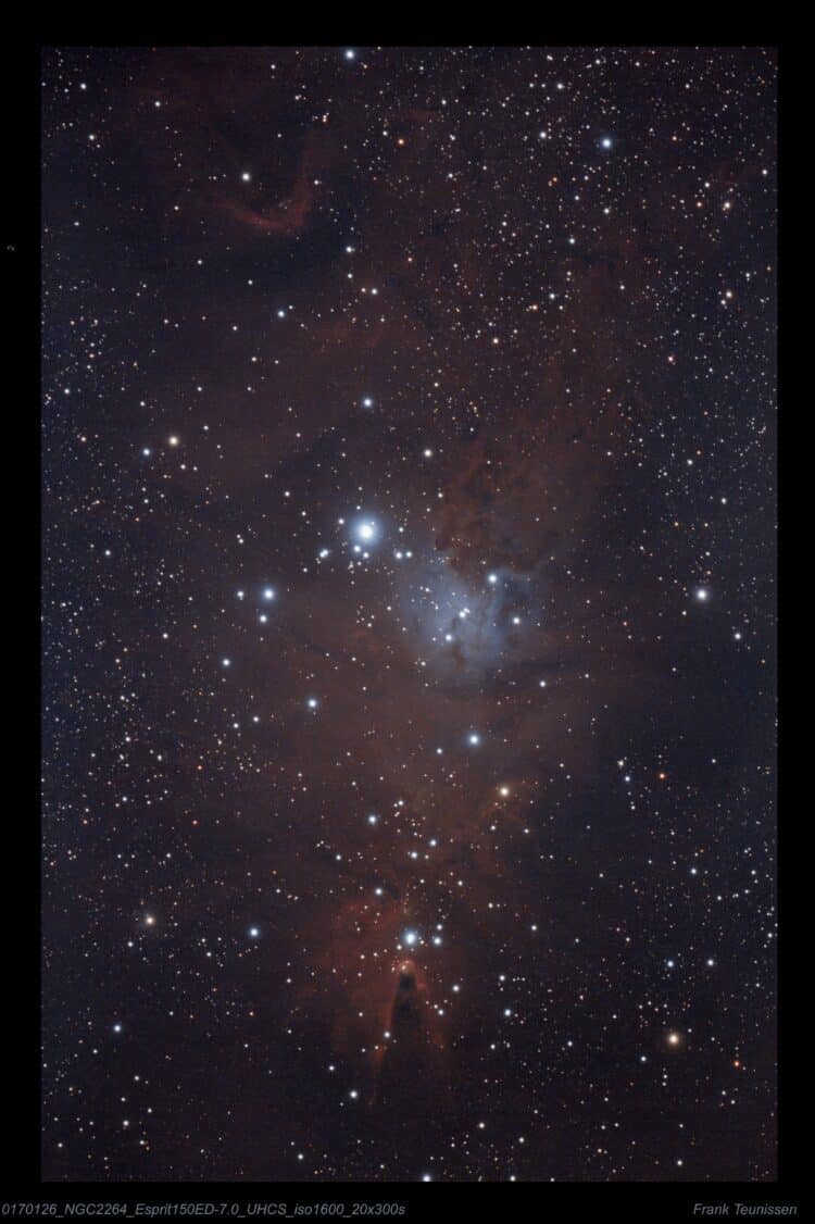 In de nacht van 26 januari 2017 opname van bovengenoemde regio in Monoceros (Eenhoorn). Dit object