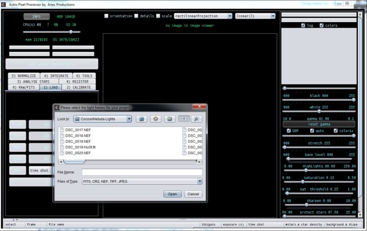 Hi Rob, In Tab 1) LOAD click on light, a file chooser should pop-upAPPFileChooser