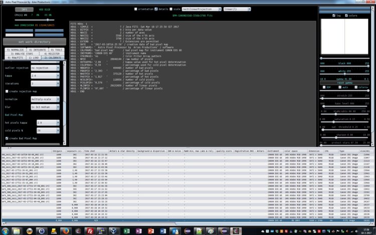 About the BPM (Bad Pixel Map): Gray pixels mean linear pixels black pixels are cold pixel white pixe