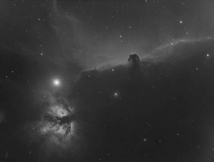 First experiment with some reasonable Barnard 33 data (Horsehead and Flame nebula) from 10 and 12 ma