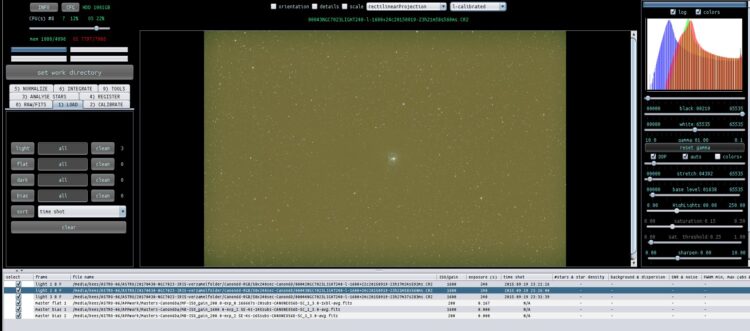 And here you can see that 3 lightframes have “B” and “F”, indicating flat ca