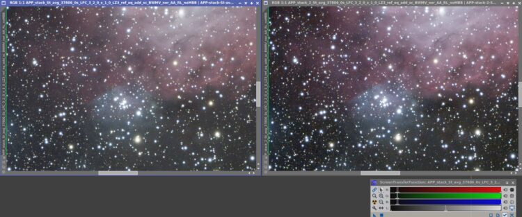 Last night’s APP stack (right) looks better than the first APP stack when given the same autos