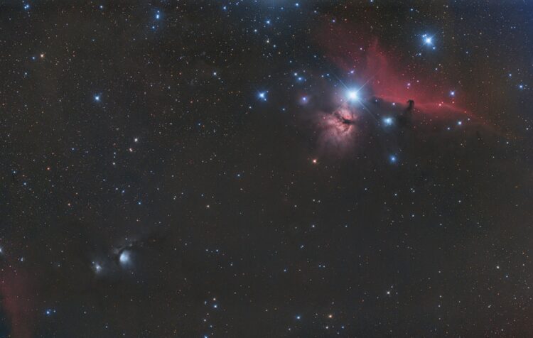 Ook deze data van M42 en M78 dateert van januari. Optiek Takahashi Epsilon E130D F 3,3 en canon 6d f