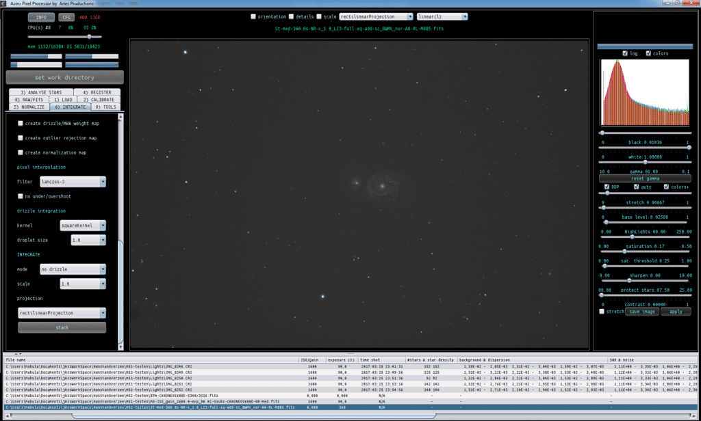 Astro Pixel Processor M51 4x90sec