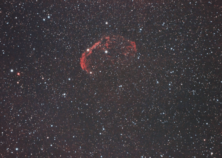 Een opname van NGC 6888 (Crescent) om op 18-6-2017 in het sterrenbeeld de Zwaan. Het is een emissien