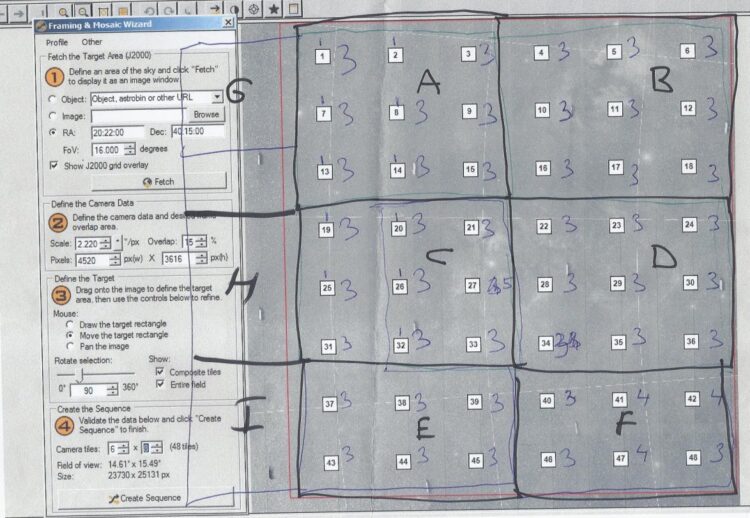 Mijn aanpak heeft wat toelichting nodig. Ik maak 3×3 secties waarbij ik meerdere lights per pan