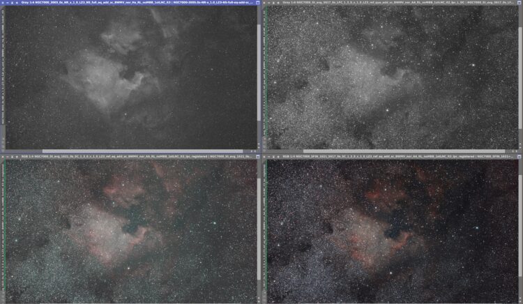 Ik heb vannacht een redelijke testsessie met het Optolong Hα (7nm) clip-in filter gedraaid. 10x300s