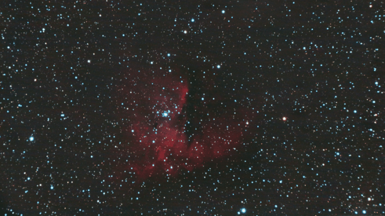 De Packman nevel NGC 281 in Casseopia opgenomen in de nacht van maandag op dinsdag (25 en 26 septemb