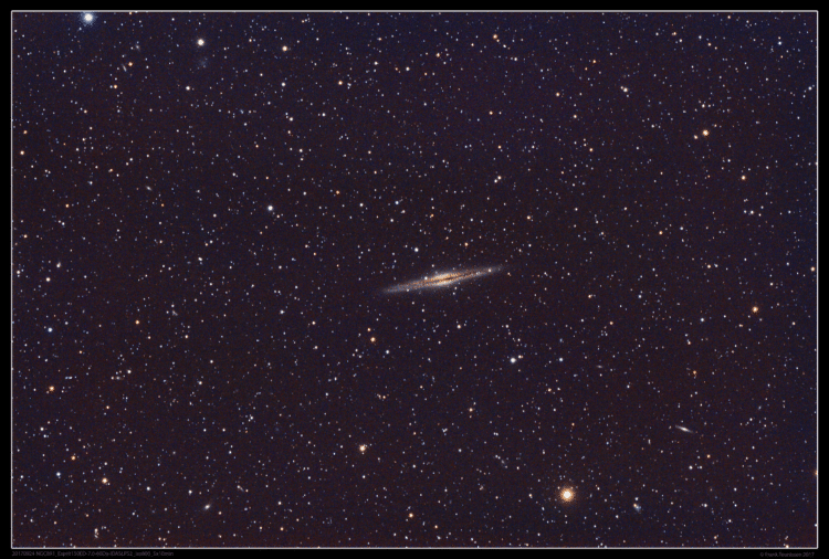 In de vroege nacht 24 september het sterrenstelsel NGC891 in Andromeda opgenomen. Het stelsel staat