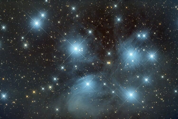 Object: M45 Plejaden Opnamedatum: 24-9-2017 Lokatie: Medendorf – Belgie Montering: Avalon Line