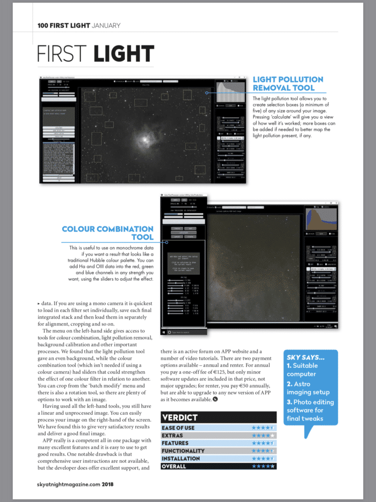 Ik kwam toevallig deze introductie van APP in het Sky At Night magazine tegen. Veel plezier met leze