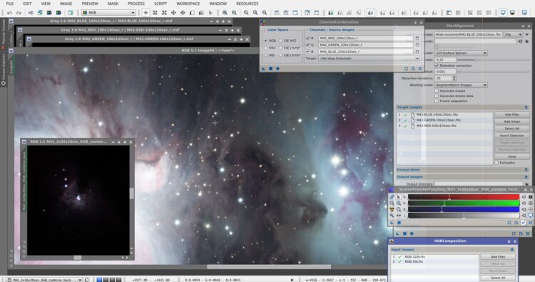 Blijft leuk, elke keer weer. Kort RGB+Lang RGB en zooveel opties. PI-scrprt-M42-HDRWIP