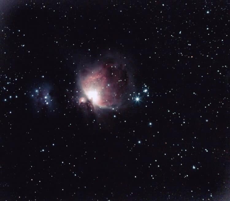 M42 wat nieuwe data toegevoegd en opnieuw bewerkt. Opnames op 7-1-2018 9×4 min ISO 100 en 14-1-
